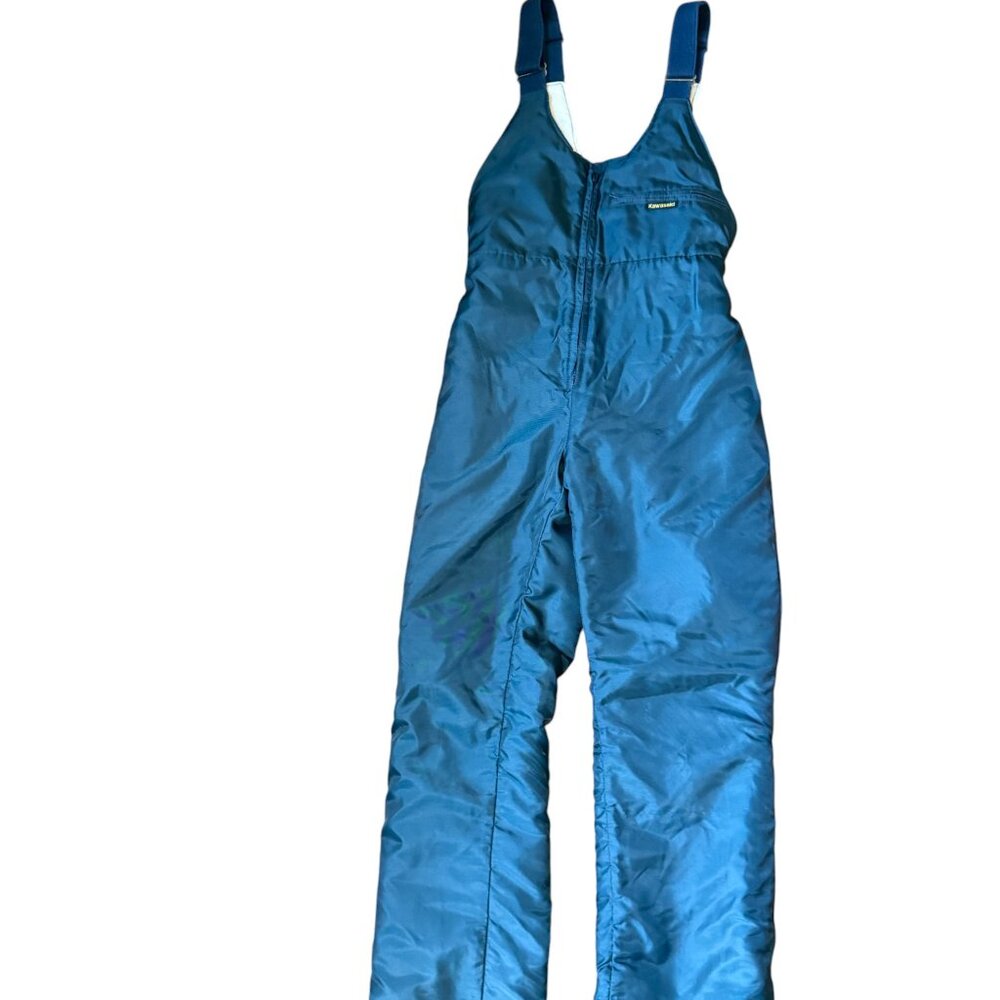 Kawasaki Blue Waterproof Winter Bib Overalls – Size Medium